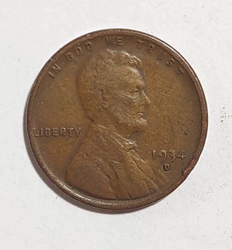 1934-D Lincoln Wheat Cent