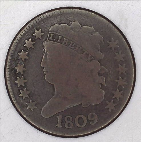 1809 Half Cent survivor- VG+
