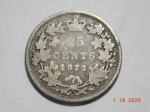 1872 Canada 25 cents, Quarter