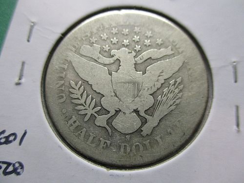 1895-S  AG3 Barber Half Dollar.  Item: 50 B95S-02.
