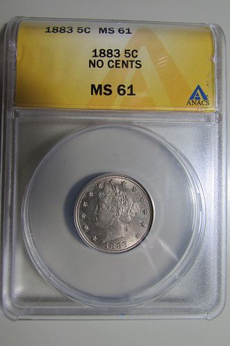 1883  Liberty "V" Nickel ~~ No Cents  ***GRADED***