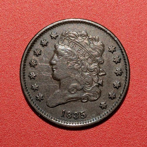 1835 half cent