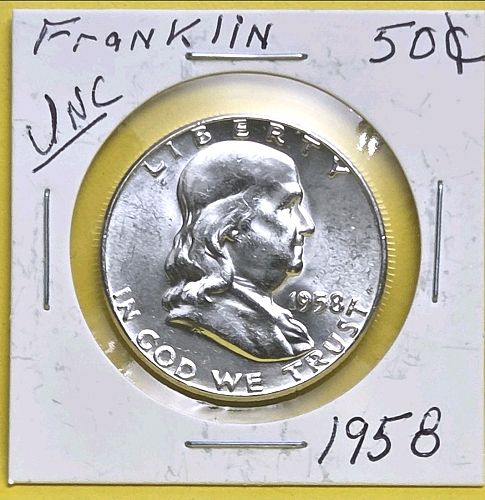 1958 Franklin Half Dollar Coin Value, Prices & Info | USA Coin Book