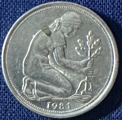 Germany - 1981 F (Stuttgart Mint) - 50 Pfennig [#2]