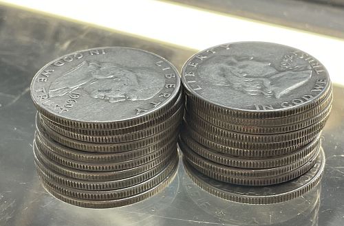 $10 Face Value 90% Silver USA Half Dollars
