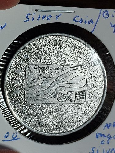 BIG-Y SUPERMARKET STORE PREMIUM "SILVER" COIN (NOT MADE OF SILVER, IT IS ALUMINUM