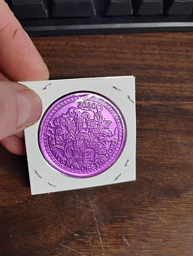 2020 MARDI-GRAS PURPLE MEDDALION, ALUMINUM NEW ORLEANS , 1949 OKEANOS HONORS THE GODS