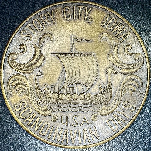 1974 Borgund Stave Church,  Scandinavian Heritage, Story City, Iowa 38mm