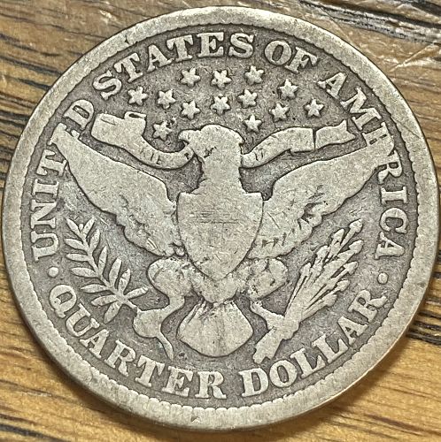 1899 barber quarter dollar in GOOD condition