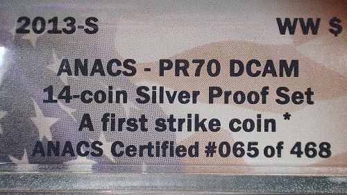 2013 S Presidential Dollars: Woodrow Wilson Proof 70 First Strike