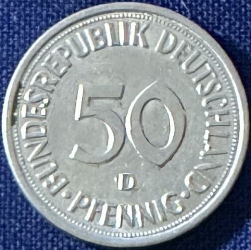 Germany - 1980 D (Munich Mint) - 50 Pfennig