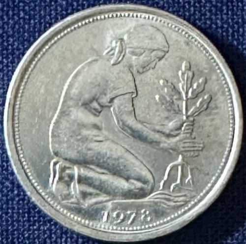 Germany - 1978 F (Stuttgart Mint) - 50 Pfennig