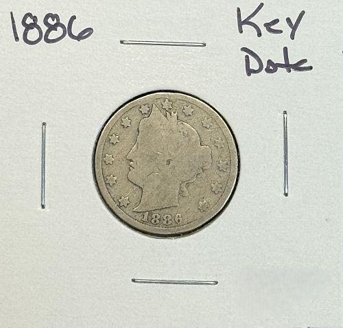 1886 Liberty "V" Nickel. Circ.  (11436)