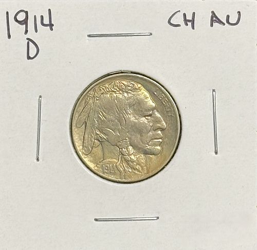 1914-D Buffalo Nickel. CH AU  (11590)