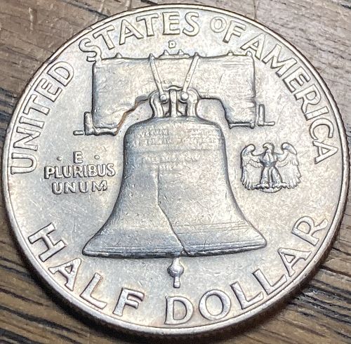 1957D Franklin half in EXTREMELY FINE condition