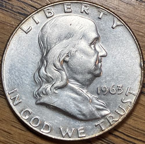 1963D Franklin half in ALMOST UNCIRCULATED condition