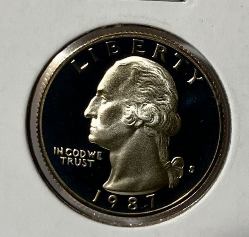 1987 S Proof Washington quarter