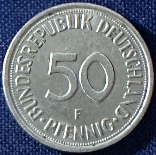 Germany - 1975 F (Stuttgart Mint) - 50 Pfennig [#2]