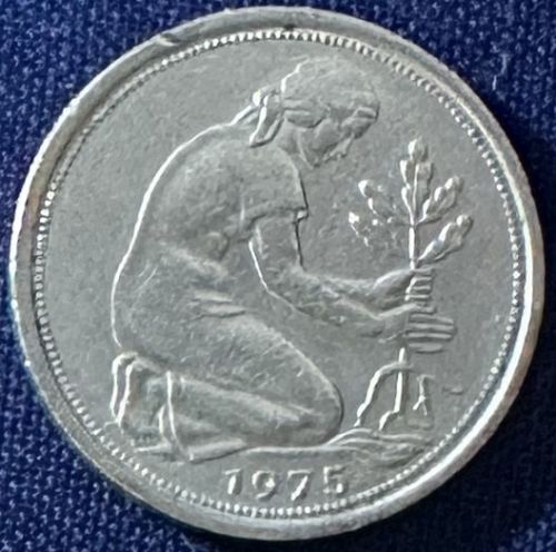 Germany - 1975 F (Stuttgart Mint) - 50 Pfennig [#2]