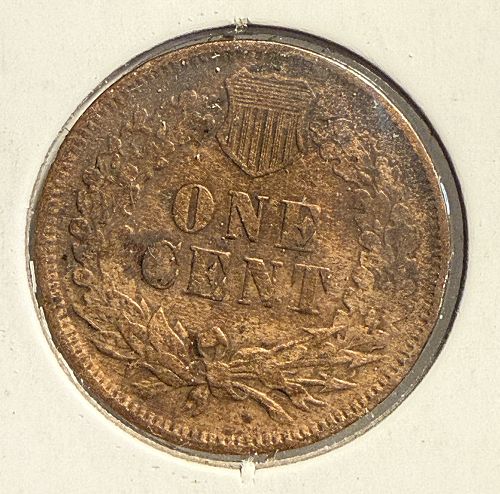 1874 Indian Head Cent, VF Detail. (12751)