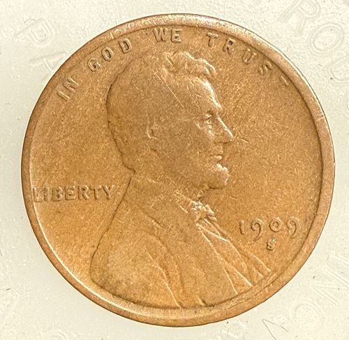 1909-S Lincoln Wheat Cent, Circ. (12775)