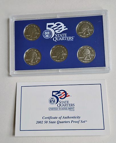 2002-S US Mint Quarters Proof Set (5 coins)