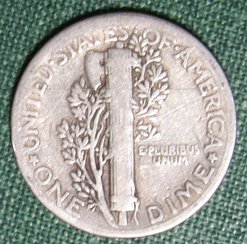 1937 P Silver Mercury Dime