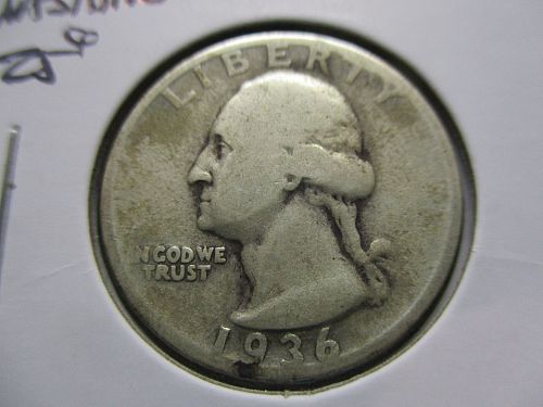 1936  Washington Quarter.  Item: 25 W36-21.