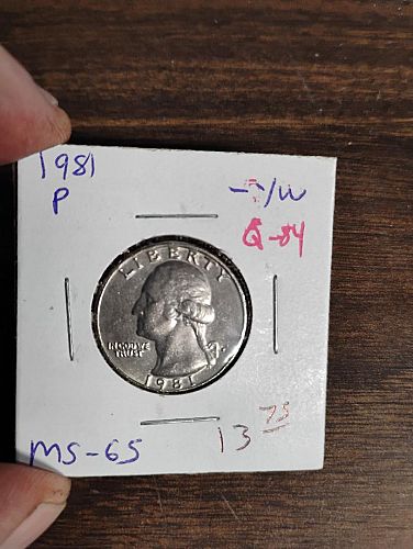 1981-P WASHINGTON QUARTER MS-65