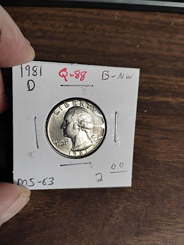 1981-D WASHINGTON QUARTER MS-63