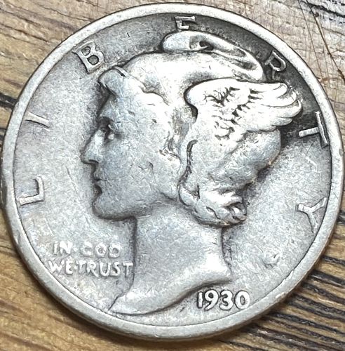 1930 mercury dime in FINE condition