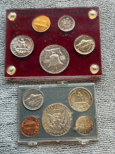 Franklin & Kennedy 5 coin Silver sets.