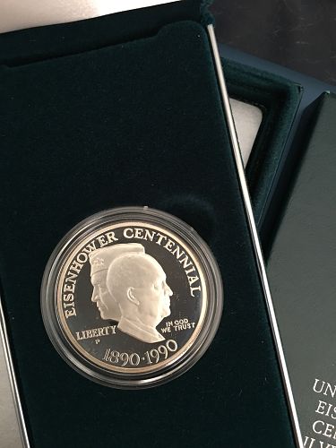 1990 United States Eisenhower Centennial Silver Dollar Proof