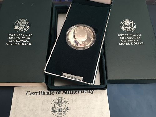 1990 United States Eisenhower Centennial Silver Dollar Proof