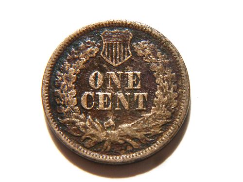 1863 Copper Nickel Indian Head Cent