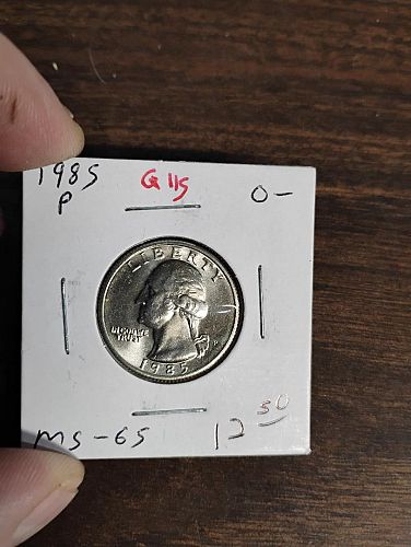 1985-P WASHINGTON QUARTER MS-65