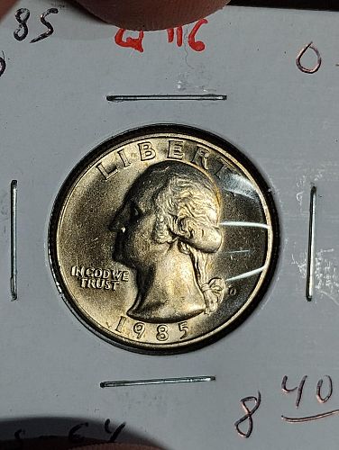 1985-D WASHINGTON QUARTER MS-64