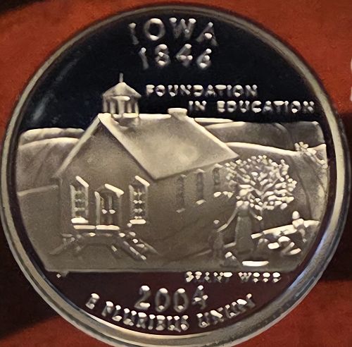 2004 S Silver Set 5 State Quarters Michigan-Florida-Texas-Iowa-Wisconsin Proof