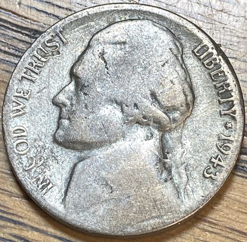 1943S Jefferson war nickel in GOOD condition