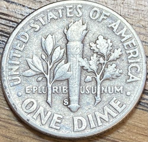 1954S Roosevelt dime in VERY FINE condition