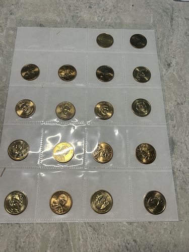(38) Gold Clad Presidential Series and Sacagawea Dollars in AU+ condition