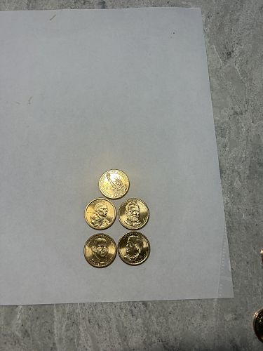 (38) Gold Clad Presidential Series and Sacagawea Dollars in AU+ condition