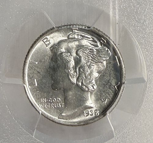 1938-S Mercury Head Dime, MS65FB, PCGS (13076)