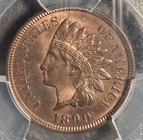 1890 Indian Head Cent, MS64RB PCGS. (13022)