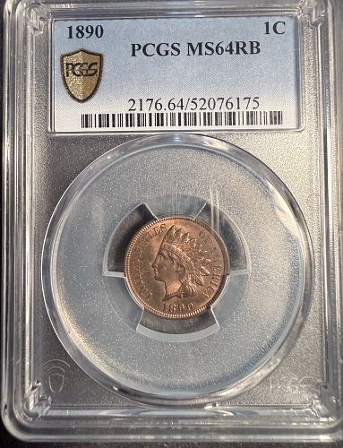 1890 Indian Head Cent, MS64RB PCGS. (13022)