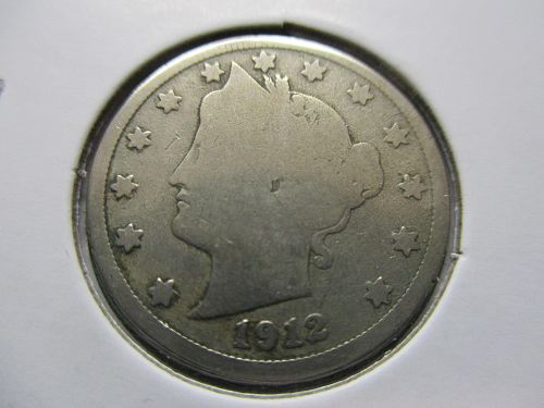 1912-D  G4 Liberty Nickel.  Item: 5 L12D-15.