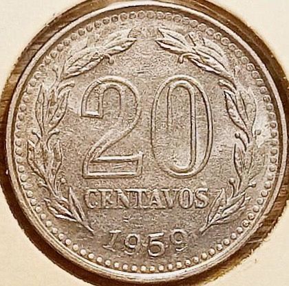 1959 ARGENTINA 20 CENTAVOS