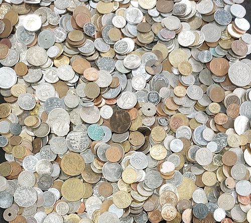 10 LBS (AVDP) POUNDS MIX DEALER LOT World FOREIGN COINS Huge Bulk Lot NO CANADA CENTS