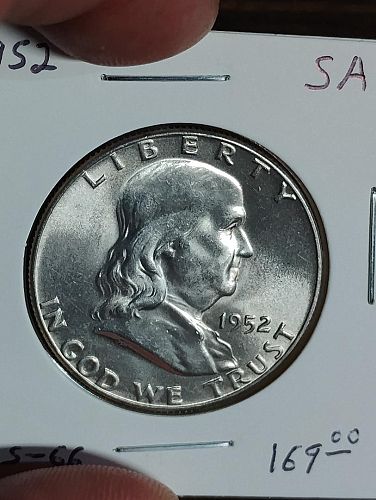 1952 BENJAMIN FRANKLIN HALF DOLLAR MS-66