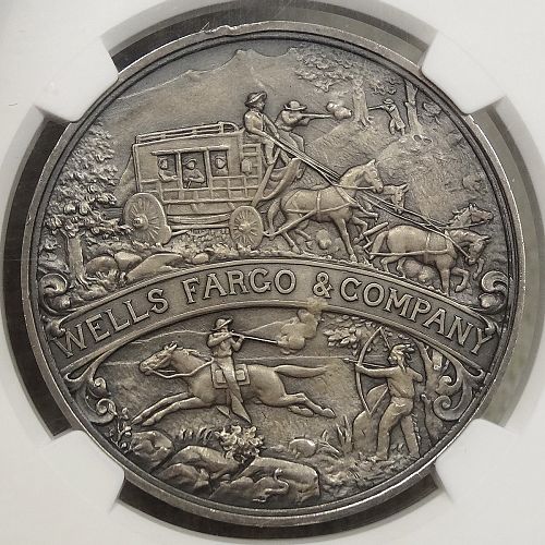HK-296, 1902 Wells Fargo Semicentennial, NGC MS-64